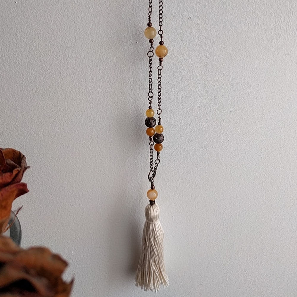 Long boho tassel necklace